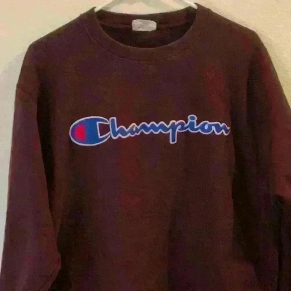 Champion Reverse Weave Script Crew Neck Sweatshirt - Picture 3 of 5
